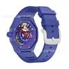 Reloj de venta cruzada más vendido, reloj AP de roble moderno con una colaboración de Switch, con una correa de color caramelo hecha de silicona integrada