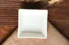 Plato de Cerámica Blanco Puro para Guarniciones, Condimentos, Salsa de Soja, Vinagre, Salsa, Plato para Huesos, Plato de Restaurante, Plato con Forma Única, Diseño Único