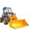 Cargadora grande de tracción en las cuatro ruedas, carretilla elevadora diésel de ruedas para ingeniería, obras de tierra, minería y carga y descarga de materiales en sitios de construcción