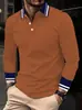 Estilo Minimalista Neutro para Camping al Aire Libre Ligero Superior Sencillo Básico Versátil Manga Larga Camisa POLO MB14