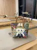 Bolsa Tecida à Mão Fofa Tailandesa Grande Capacidade Bolsa Feminina para o Dia a Dia Casual Bolsa Tote Bolsa de Ombro para Lembrança de Férias