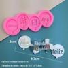 Balão Feliz Aniversário Molde de Silicone Flip Açúcar Chocolate Bolo de Aniversário Decoração Panificação Decoração de Festa Molde