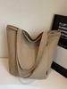Bolsa Tote de Nylon Sólido Transfronteiriça Grande Capacidade Simples Casual Trabalho Deslocamento Bolsa de Ombro Estilo Japonês Bolsa Balde de Axila