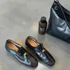 Estilo Coreano 2026 Novo Retro Bico Quadrado Metal Plissado Boca Profunda Sapatos de Salto Único Moda Feminina Para o Trabalho Salto Grosso Versátil Mocassins