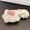 Pinza de plátano Miffy de conejo linda y versátil estilo coreano para toda la parte posterior de la cabeza, nuevo pasador de felpa de alta gama para niñas
