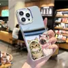 Funda de Teléfono Divertida de Gato Más Vendida en Comercio Exterior para Apple 17, Funda Transparente con Espejo Galvanizado para iPhone 14, Espejo de Maquillaje para Niñas