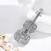 Broche de Violín de Moda y Único para Mujer Pin Versátil de Pedrería Elegante Broche de Gota de Aceite Venta Caliente al por Mayor en Amazon