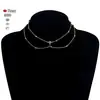 Corrente de Corpo com Corrente de Contas Cravejada de Diamantes, Colar com Pingente de Diamante Brilhante e Franja, Corrente para o Peito, Corrente da Moda Europeia e Americana Tendência para Mulheres