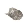 Nuevo Sombrero de Jazz de Lana de Venta Caliente Transfronterizo con Copa Plana y Ala Ancha, Sombrero de Mezclilla Vintage Único con Patrón de Piel de Serpiente