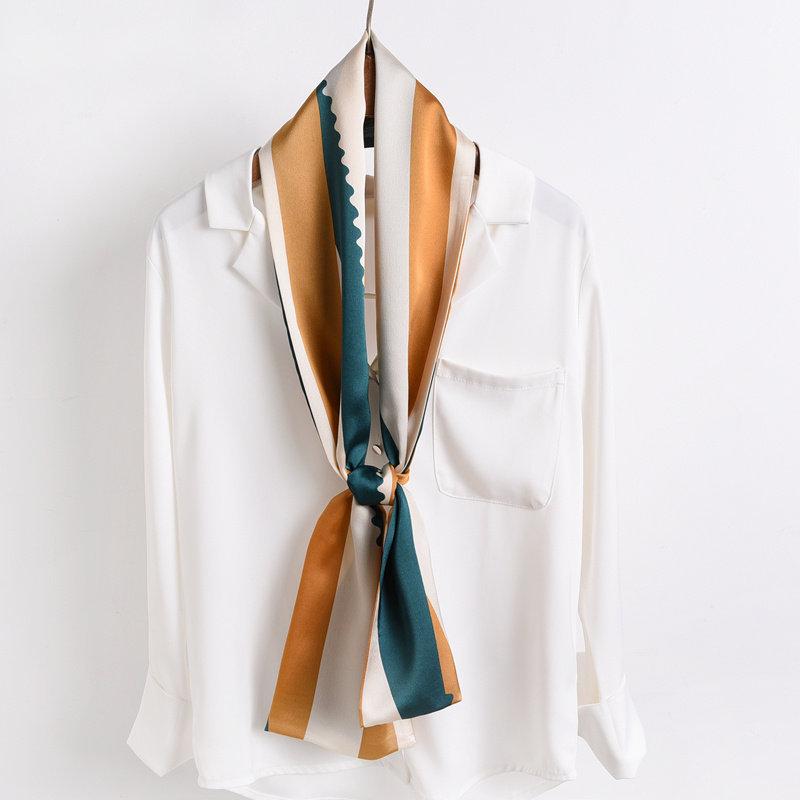 智贝SKU图_22明星同款细窄长条小丝巾女春秋洋气时尚韩国