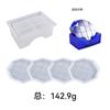 Molde de Resina Epoxi Cristal Espejo Redondo Hexaedro Tablero de Ajedrez Posavasos Molde de Silicona Caja de Almacenamiento