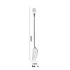Cuchara de acero inoxidable, cuchara de café de diamante de cristal, cuchara para mezclar de mango largo, tenedor para fruta, cuchara de postre, tenedor para cóctel, cuchara para hielo
