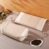 Almohada natural de algodón y trigo sarraceno para dormir y soporte del cuello, estilo chino de algodón y lino con cáscara de trigo sarraceno pura y almohada interior extraíble y reemplazable