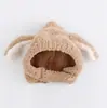 Touca de Bebê Inverno Lã Fofa Estilo Coreano Bebê Acolchoada Quente Tricô Proteção de Orelha Chapéu ao Ar Livre à Prova de Vento