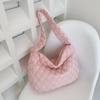 Bolso de Hombro de Moda para Mujer Estilo Coreano 2026 con Costuras Acolchadas, Bolso Grande de Moda para Mujer, Bolso Tote de Color Sólido