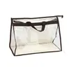 Capa de proteção contra poeira para bolsa, bolsa de armazenamento de PVC transparente, tipo para pendurar no guarda-roupa, protetor de bolsa de couro à prova d'água, bolsa de armazenamento e para pendurar para bolsas de mão