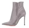 Botas de Moda Europeas y Americanas Transfronterizas Puntiagudas de Charol con Tacón Alto para Mujer Botas de Mujer Comercio Exterior Botas de Mujer Talla Grande 45