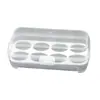 Caja de Almacenamiento de Huevos para Camping, a Prueba de Golpes con Bandeja para Huevos, Caja de Almacenamiento Portátil Transparente para Utensilios de Cocina con Tapa, Sellada con 8 Compartimentos y 4 Compartimentos
