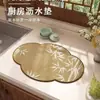 Nueva Alfombrilla de Drenaje para Cocina de Casa Estilo Chino, Alfombrilla de Mesa, Alfombrilla Antideslizante para Encimera, Alfombrilla para Secar Platos, Alfombrilla Absorbente de Barro de Diatomeas, Posavasos