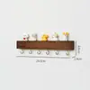 Estante de Almacenamiento de Llaves de Pared para Entrada Madera Maciza Sin Perforaciones Gancho para Llaves de Pared para Entrada Puerta Estante Decorativo Creativo