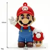 Llavero Figura de Super Mario Dibujos Animados Super Mario Llavero para Coche Figura de Caja Sorpresa Mario