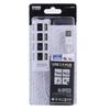 Extensor de hub USB transfronterizo Hub de 7 puertos blanco y negro con interruptor luz hub base de expansión de 4 puertos