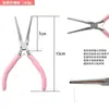 Suministro del Fabricante Juego de Pinzas para Joyería Rosa de Diez Piezas Pinzas para Manualidades DIY Pinzas de Punta Fina Rosadas Cuentas