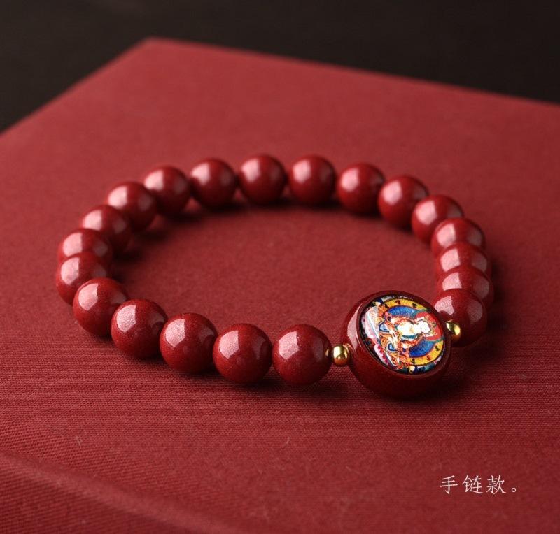 智贝详情图_6朱砂本命佛唐卡手链本命年十二生肖守护神小圆满紫