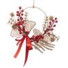Venta al por mayor de flores de Año Nuevo para decoración del hogar, acebo norteamericano, decoración de pared, fruta rica, simulación de viento, flor falsa CF01086
