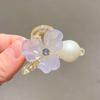 Broche de cabeza de princesa con lazo negro, tamaño pequeño, para mujer, con flequillo lateral frontal, estilo nuevo y popular en Internet.
