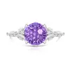 Anillos de Fuegos Artificiales de Piedras Preciosas de Colores de Moda en Tiktok con Incrustaciones de Oro Real Electrochapado y Anillos de Diamante de Alto Carbono Súper Brillantes, Disponibles para Transmisión en Vivo y Dropshipping