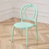 Cadeira circular com encosto customizada para crianças, cadeira de lazer criativa, banquinho pequeno dopamina para crianças, cadeira simples de plástico empilhável