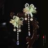 Acessórios de cabelo infantis antigos versátil elegante elegante grampo de cabelo flor franja fresco doce fada roupas chinesas acessórios