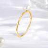 Moda Japonesa y Coreana Anillo Simple de Oro de 18K con Diamantes Muy Finos en Forma de Flor Anillo de Acero de Titanio para Mujer para Articulación, Dedo Índice y Cola