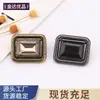 Botones Rectangulares Cuadrados Grandes de Diamante Cosidos a Mano Pequeños Fragantes para Abrigos, Ropa, Cortavientos, Suéteres, Botones Metálicos de Punto
