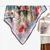 90 Nuevo Estilo Exótico Azul Otoño/Invierno Versátil Bufanda Exterior de Terciopelo para Mujer, Bufanda Cálida, Pañuelo para el Cuello, Bufanda Cuadrada Grande