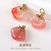 Colgante Pequeño Ágata Rosa Melocotón Cristal Cuentas Sueltas Pulsera de Jade Pulsera DIY Accesorios Accesorios Gota Pequeña