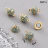 Fivela de colar de pérolas conjunto completo pedra natural turquesa fivela magnética pulseira colar fecho de colar fivela de conexão acessórios diy