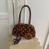 Bolso Boston retro de lunares de moda para el hombro de mujer, bolso de mano versátil simple multicolor para el día a día