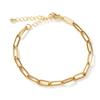 Pulseras Europeas y Americanas de Apilamiento Sencillo Transfronterizas para Mujer, Perlas de Imitación de Cristal, Cadenas Doradas, Joyería Moderna y de Alta Gama