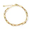 Amazon Pulsera de Cadena Cuadrada Dorada para Mujer Estilo Europeo y Americano Simple Lujo Ligero Accesorios de Joyería para Mano Ajustables Venta al por Mayor