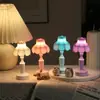 Luz de Noche de Loto Transfronteriza Lámpara de Mesa Pequeña LED Retro Europea Decoración de Mesa de Dormitorio Luz Ambiental Decorativa