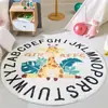 Alfombra Redonda de Cachemir con Dibujos Animados Lindos Transfronteriza Manta para Mesa de Café de Sala de Estar Manta de Cachemir para Mesita de Noche de Dormitorio Manta para Habitación Infantil