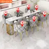 Escritorio y silla para uñas de lujo ligero, juego de estilo japonés para dos personas, escritorio plegable económico para uñas y silla, juego