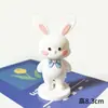 Decoración Creativa de Dibujos Animados para Hornear Cumpleaños Animales del Bosque de Pie Adornos de Goma Suave Inserto Decoración de Pastel Muñeca para Niños Rábano