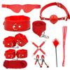 Jiuai Sm Set de Diez Piezas de Accesorios de Entrenamiento Esposas y Grilletes de Peluche Juguetes Sexuales de Bondage para Adultos