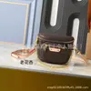 Bolsa Feminina de Couro Genuíno Transfronteiriça, Nova Bolsa de Cintura Estampada em Relevo, Bolsa Sela, Bolsa Transversal de Nicho de Alta Qualidade, Bolsa Versátil com Corrente