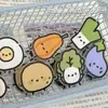 Portanotas Adhesivas Divertidas de Verduras, Clip de Dibujos Animados de Alto Valor Doble Cara, Clip de Acrílico PP, Clip de Almacenamiento, Portapapeles de Examen
