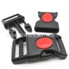 En stock venta directa casco accesorios de plástico 2CM enchufe interruptor Hebilla enchufe punto rojo hebilla poliformaldehído negro más hebilla enchufe rojo