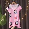 Camisón infantil, pijama de verano para niñas, de manga corta, con falda fina de encaje, ropa de casa para niñas de dibujos animados de talla mediana y grande.